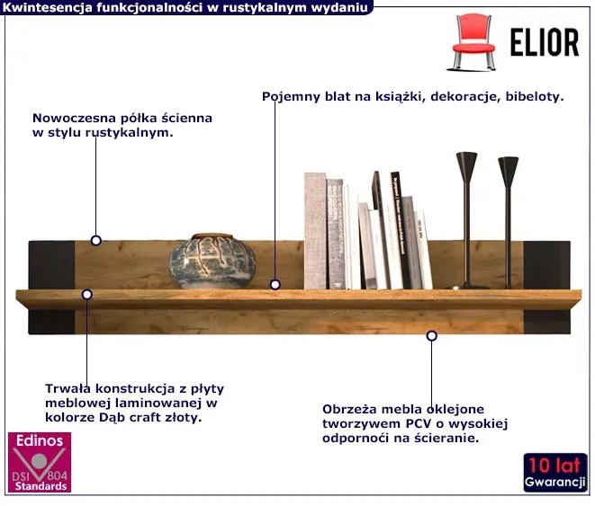 Półka nowoczesna ścienna F0-N62