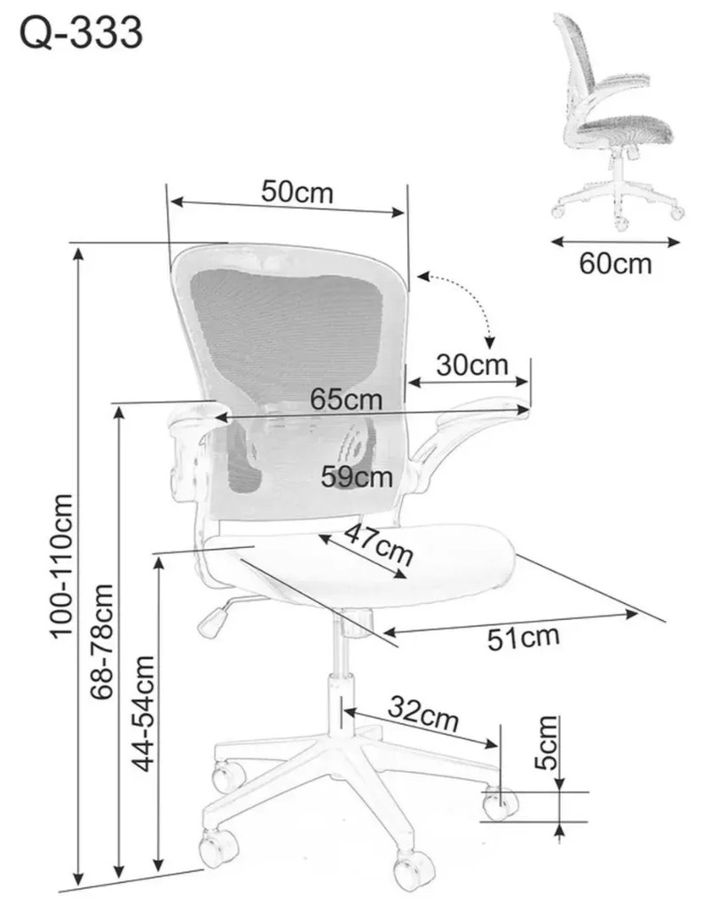 FOTEL OBROTOWY Q-333 CZARNY SIGNAL
