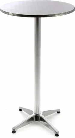 Stół barowy 110 cm okrągły - srebrny