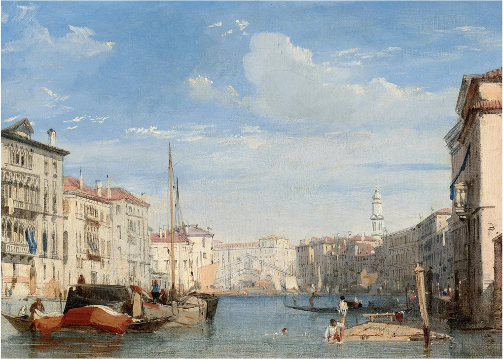 Obraz na szkle - Richard Parkes Bonington, The Grand Canal, reprodukcje (70x50 cm)