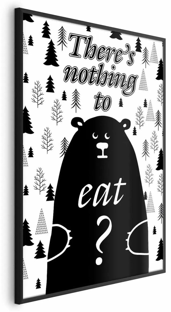 Plakat Nothing to eat 29,7x42 cm z ramą czarną bez marginesu ARTGEIST B