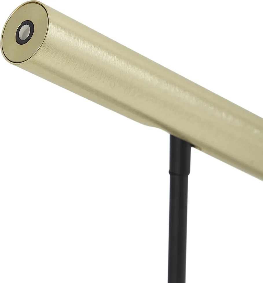 Nowoczesna lampa stołowa złota z diodą LED i ściemniaczem dotykowym - Neva