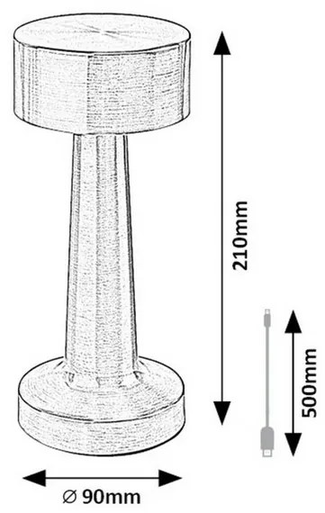 Rabalux 74208 lampa stołowa LED Senan, srebrny