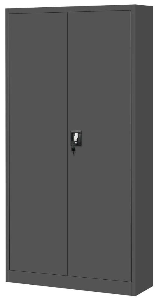 Zestaw 4x biurowa szafa metalowa na akta JAN H, 900 x 1950 x 400 mm, antracytowa