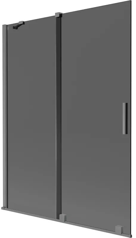 Mexen Velar parawan nawannowy 2-skrzydłowy rozsuwany 130 x 150 cm, grafit, gun metal - 896-130-000-41-95