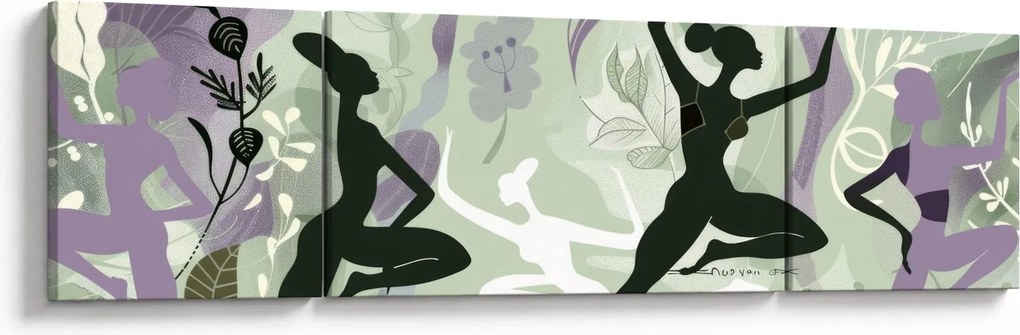 Obraz - Ilustracja przedstawiająca tancerzy (170x50 cm)