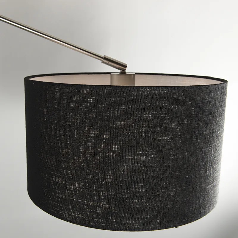 Stalowa lampa wisząca z kloszem 35 cm czarna regulowana 2-światłowa - Blitz Nowoczesny Oswietlenie wewnetrzne