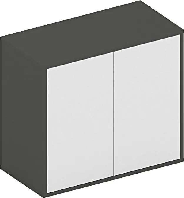 Szafka biurowa FUTURE, 1 półka, 800 x 400 x 710 mm, grafit