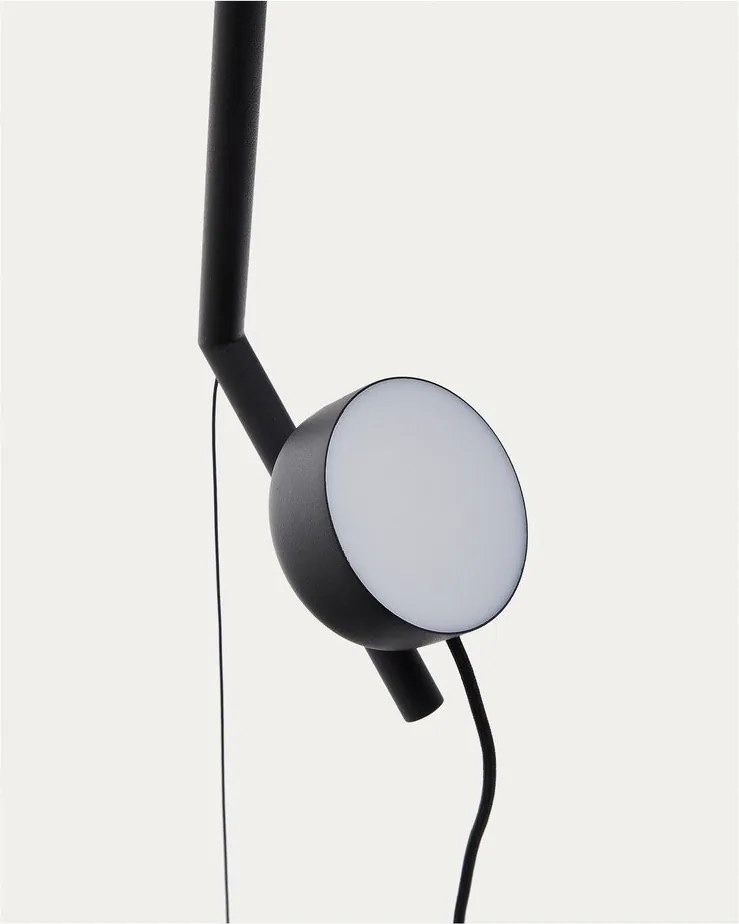 Czarna lampa stojąca LED ze ściemniaczem (wysokość 339 cm) Orey – Kave Home