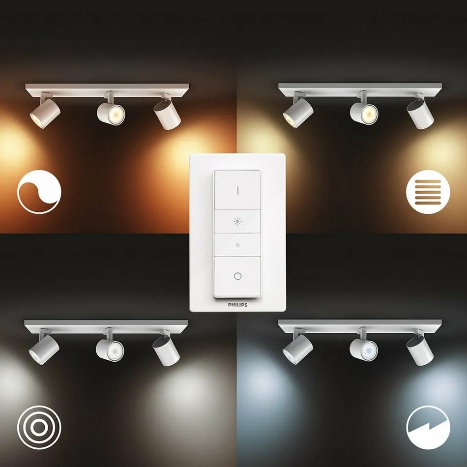 Oświetlenie punktowe LED Philips Hue 53093/31/P6Runner 3x 5,5 W, białe