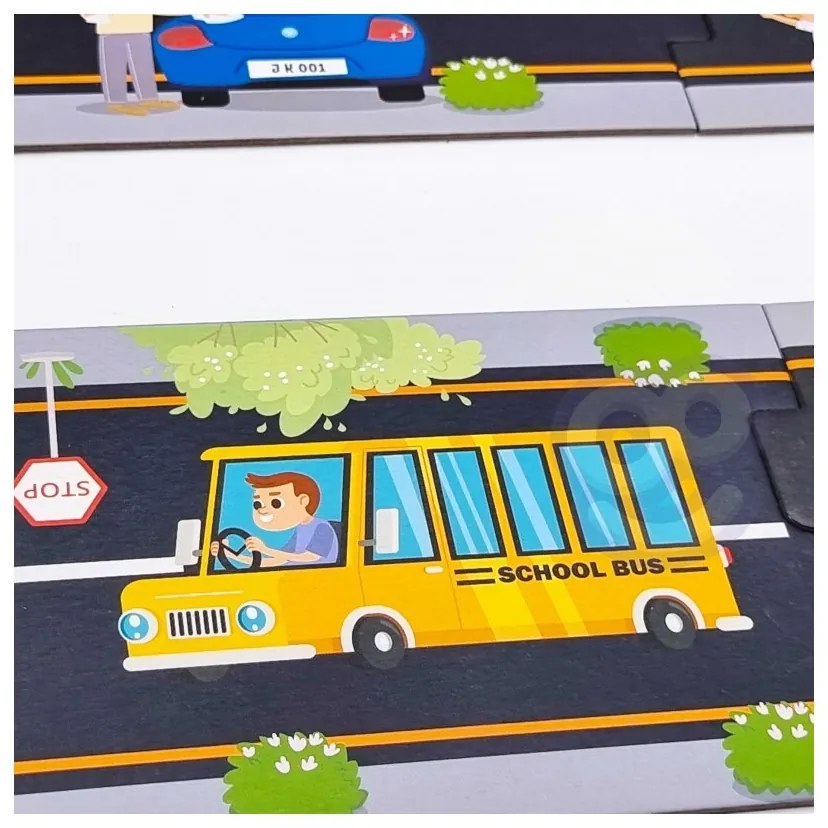 Tooky toy droga puzzle dla dzieci autostrada makieta 21 el. certyfikat fsc