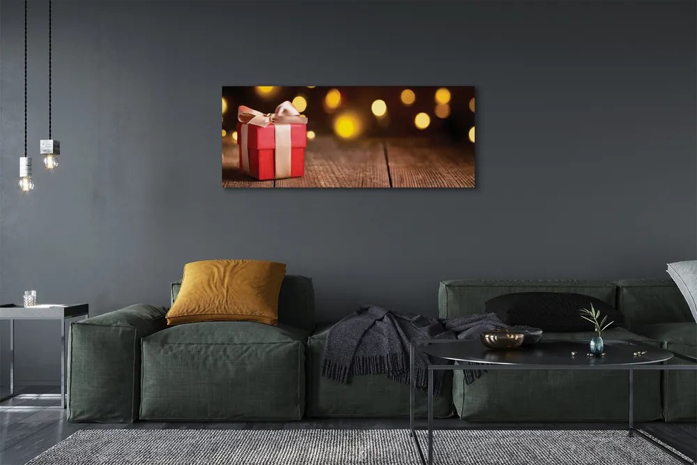 Obraz na płótnie Prezent na Deskach