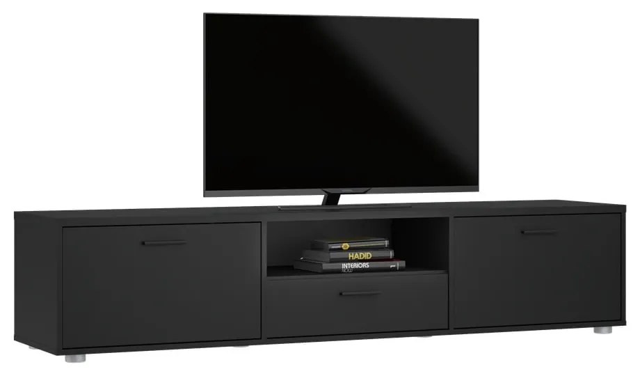 Czarna szafka pod TV 177x38 cm Media – Tvilum