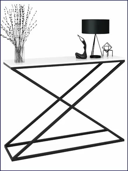 Industrialna konsola czarny + biały połysk D5-T97