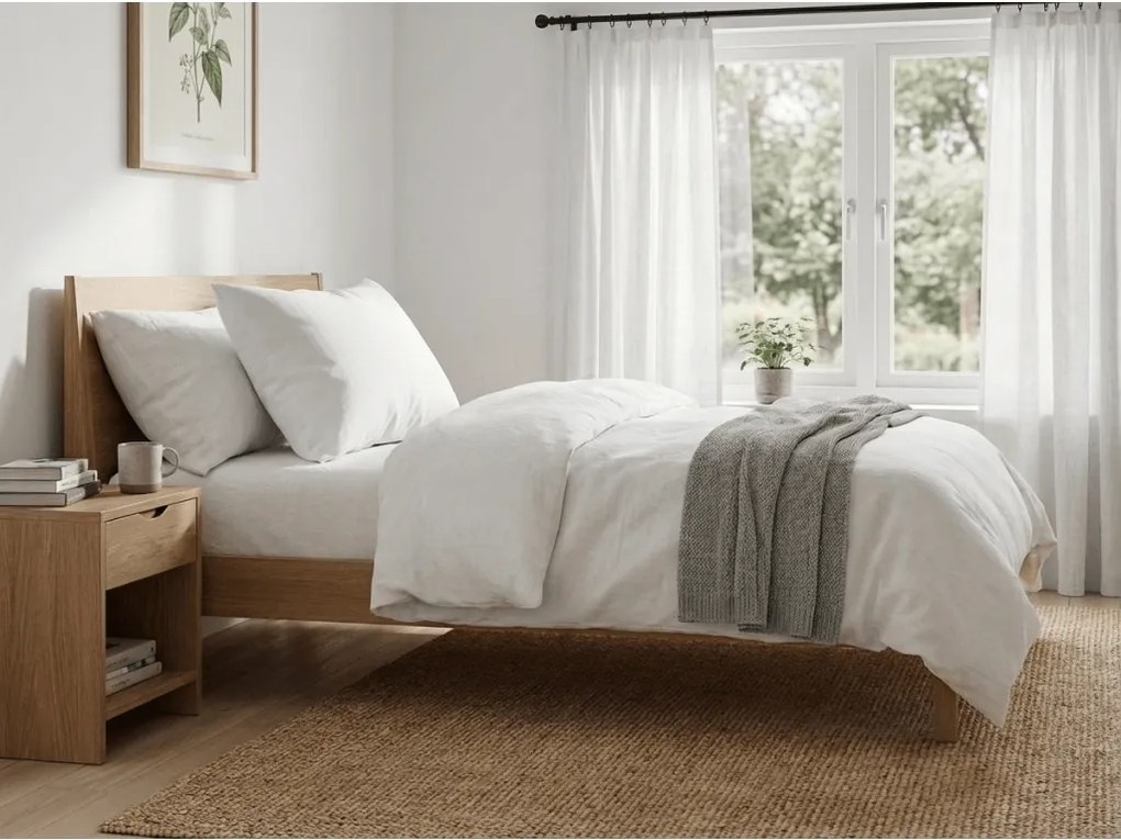 Kreponowa poszewka na poduszkę DENYX 50x70 cm biała