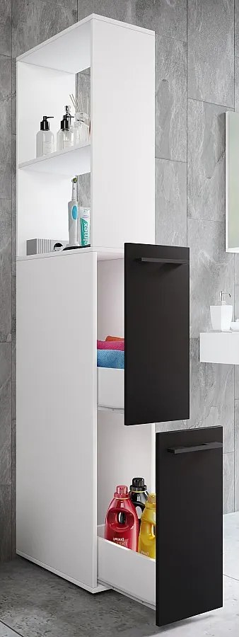 Meble łazienkowe drewniane niszowe szafki Sadilo XL