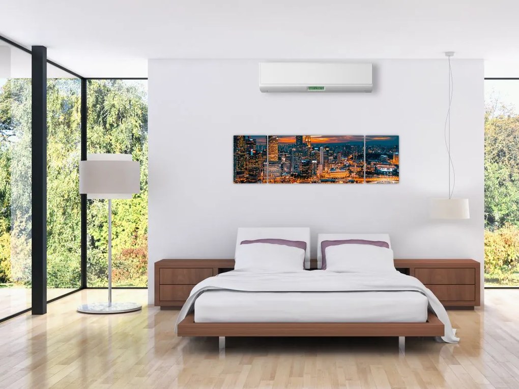 Obraz miasta nocą (170x50 cm)