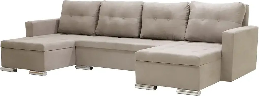 Narożnik U z funkcją spania FOLLER Beżowy