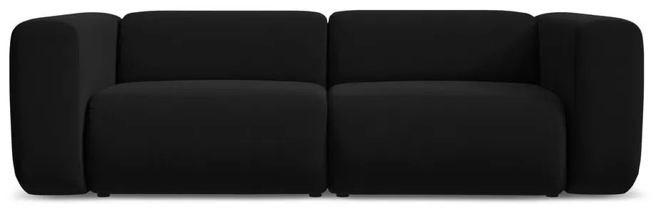 Czarna aksamitna sofa 228 cm Ekahi – Makamii