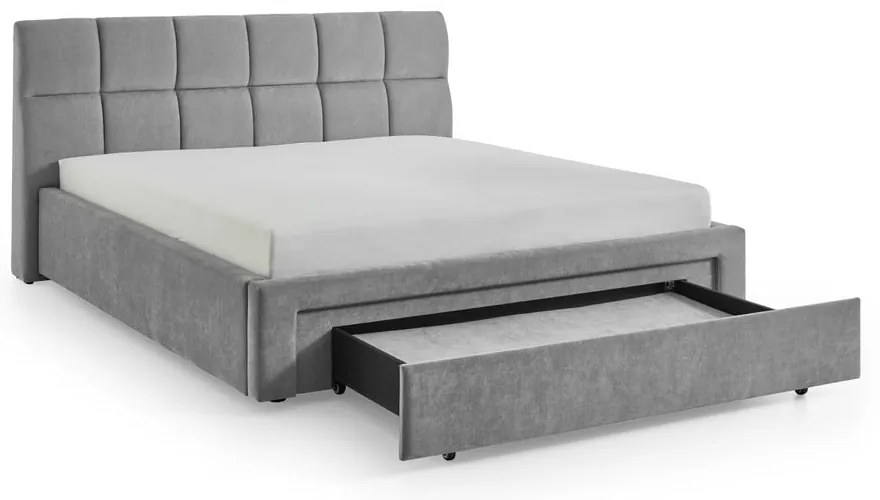 Szare tapicerowane łóżko dwuosobowe bez stelaża 180x200 cm Canyon – Meise Möbel