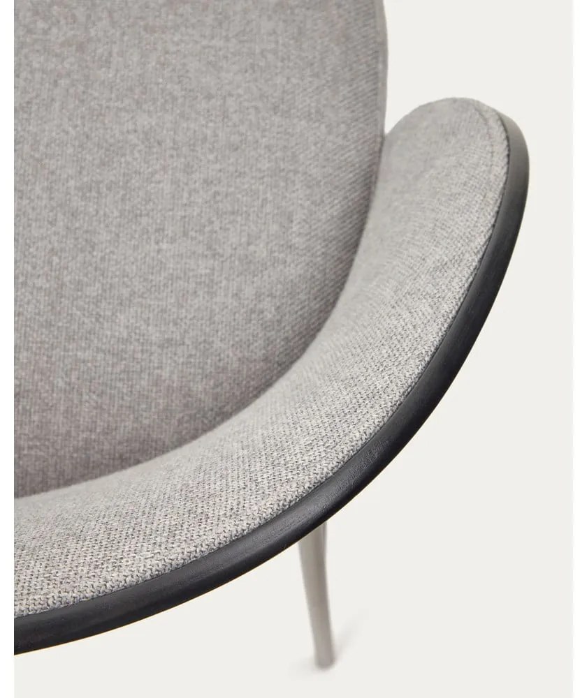 Czarno-szary hoker (wysokość siedziska 65 cm) Eamy – Kave Home