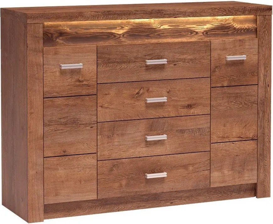 Komoda ZERI 137 cm do Salonu Sypialni Brązowy