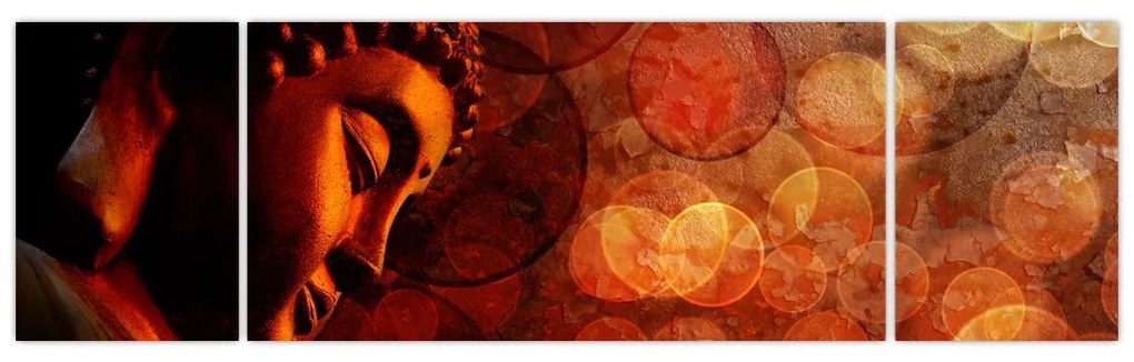 Obraz - Budda w odcieniach czerwieni (170x50 cm)