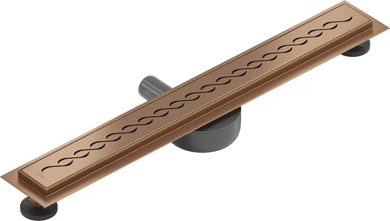Mexen Flat 360° M18 odpływ liniowy obrotowy 60 cm, miedź szczotkowana - 1C23060-40