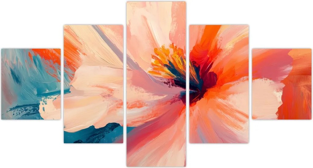Obraz - Malowany kwiat (125x70 cm)