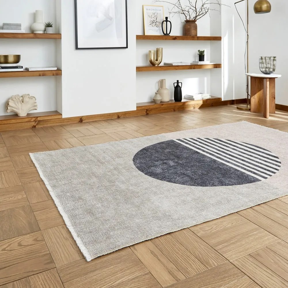 Szary dywan z mieszanki bawełny odpowiedni do prania 122x170 cm Whisper – Think Rugs