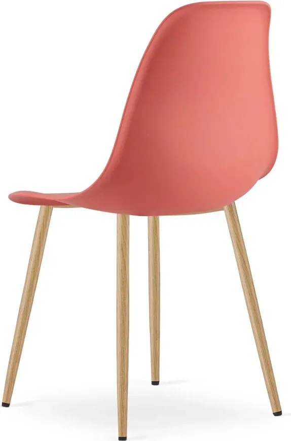 Czerwone minimalistyczne krzesło do salonu cynober C9-C65