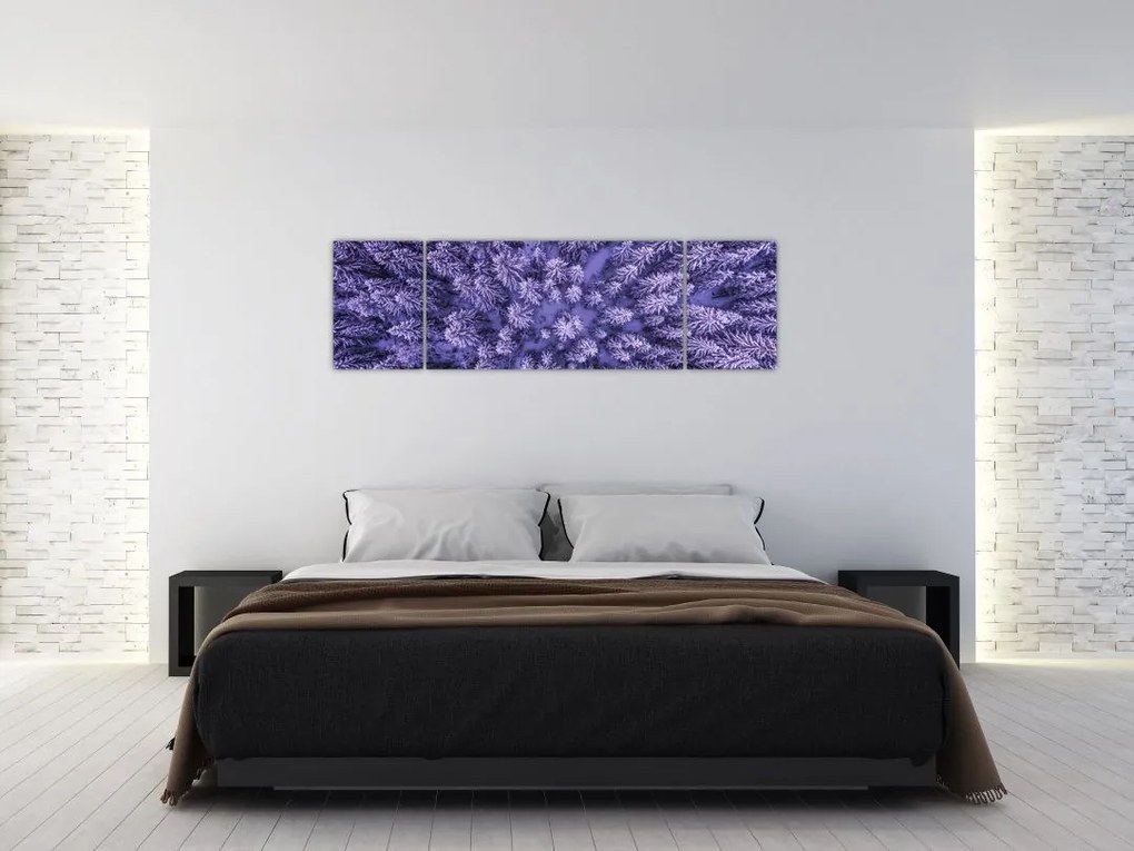 Obraz ośnieżonych drzew (170x50 cm)