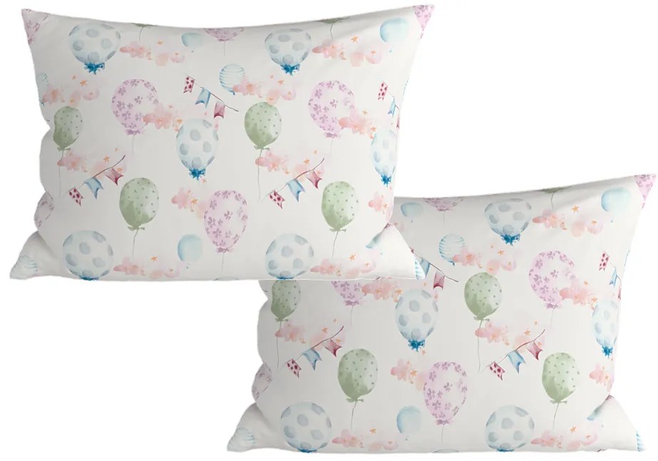 Zestaw 2 szt. dekoracyjnych poszewek na poduszkę BALUNEA 40x60 cm, biała