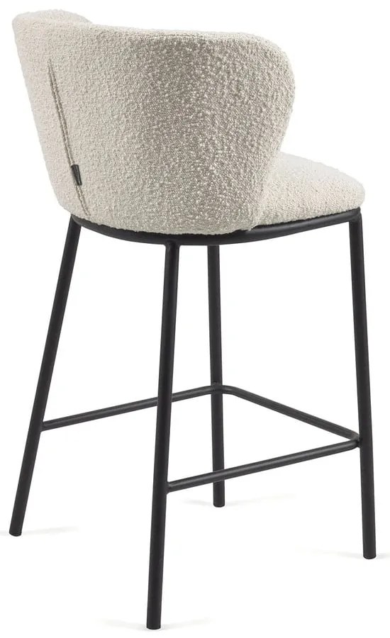 Biały hoker (wysokość siedziska 65 cm) Ciselia – Kave Home