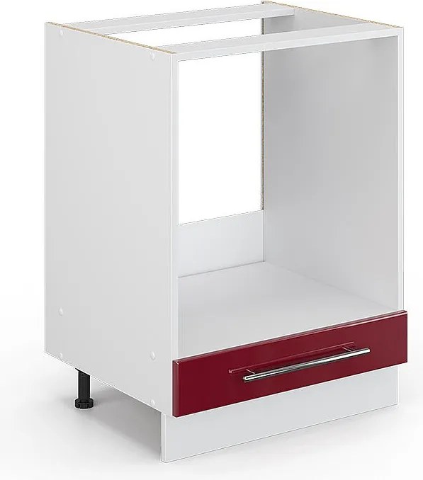 Szafka kuchenna bordowa czerwień wysoki połysk 60x51.6x82 fame-line