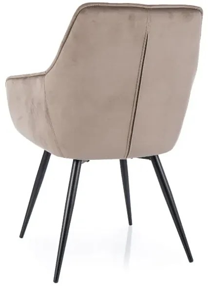 Krzesło  LILIA VELVET ciemnobeżowe SIGNAL