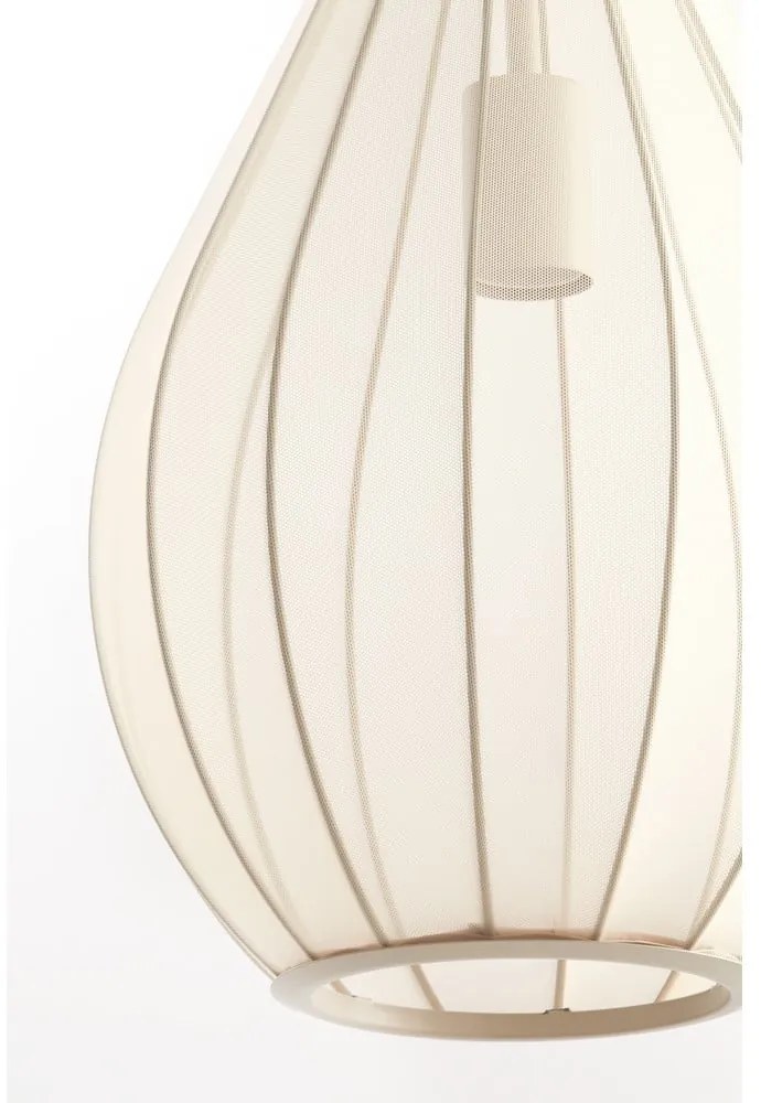 Beżowa lampa wisząca z tekstylnym kloszem ø 28 cm Itela – Light & Living