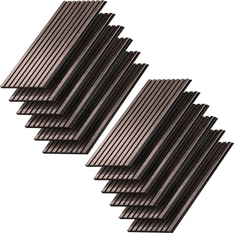 Panele ścienne orzech/brąz 120x1.8x40 akustikpaneel