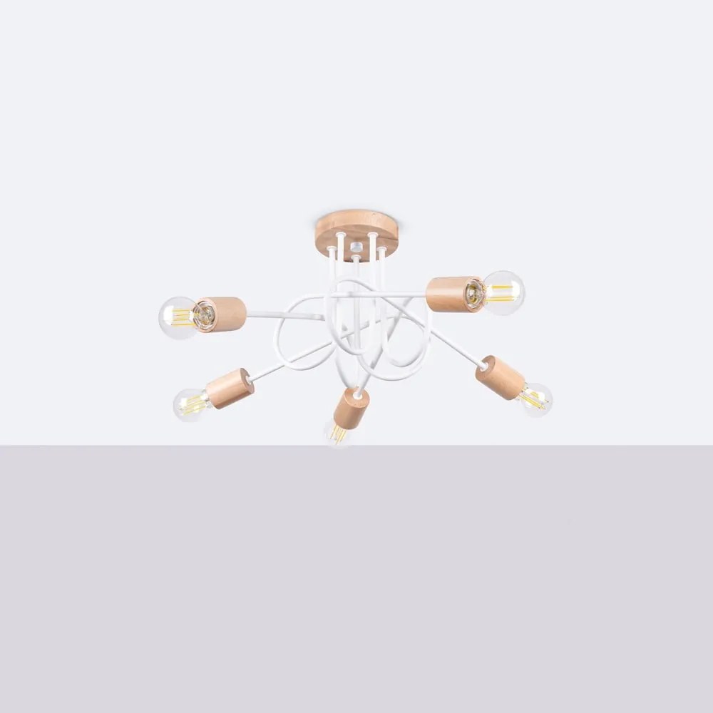 Lampa sufitowa w naturalnym kolorze 15x61 cm Tumber – Sollux