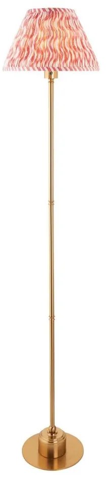 Endon 114786 - Ładowalna, ściemnialna lampa stojąca LED BURLEY 1,5W/5V, mosiądz/różowa