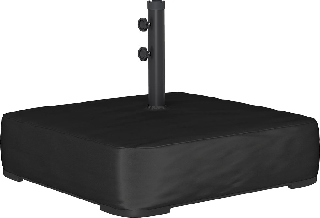 Outsunny Stojak na parasol 80 kg piasku solidna podstawa do parasoli bocznych i drążków 48 mm czarny | Aosom PL