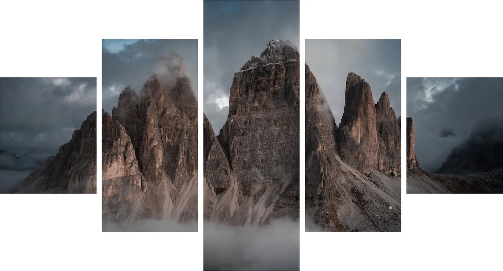 Obraz - Trzy Zęby, Włoskie Dolomity (125x70 cm)