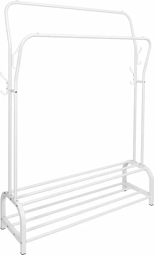 Wieszak biały z półkami N2-D85