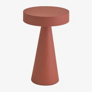 Bezprzewodowa Lampa Stołowa Led Z Żelaza Catinca Terracota - Sklum
