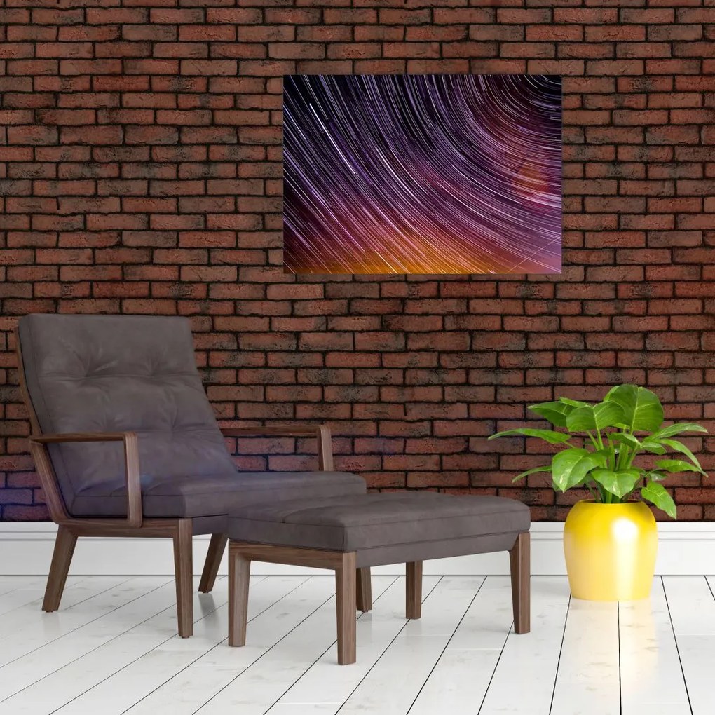 Obraz rozmytych gwiazd na niebie (70x50 cm)