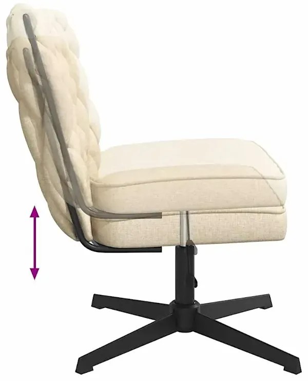 Fotel do biurka glamour kremowy B5-E37