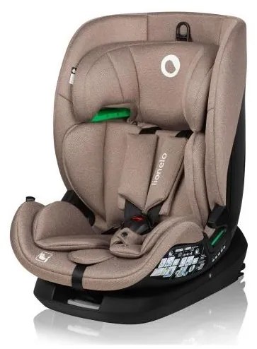 Lionelo - Obrotowy fotelik samochodowy z bazą LAVENDER i-Size 76-150 cm Beżowy Latte