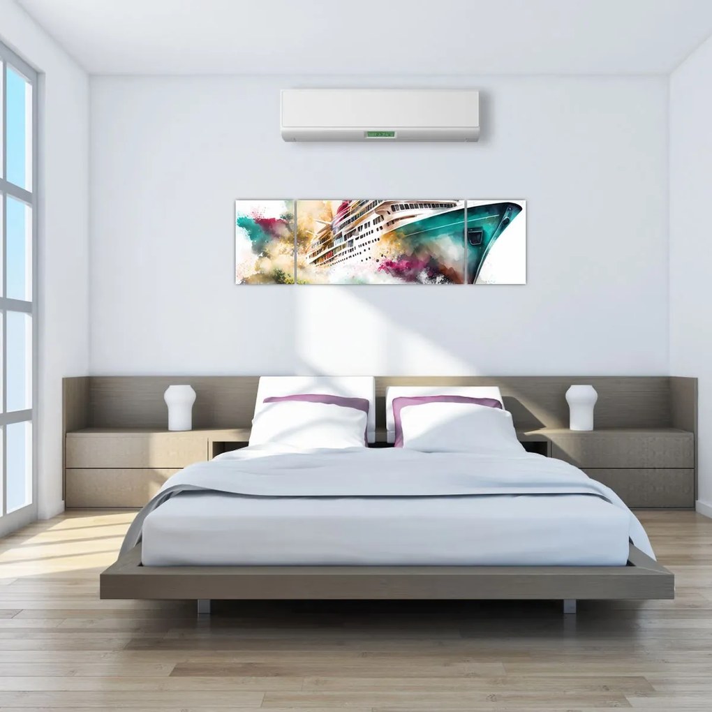 Obraz - Akwarela morska (170x50 cm)