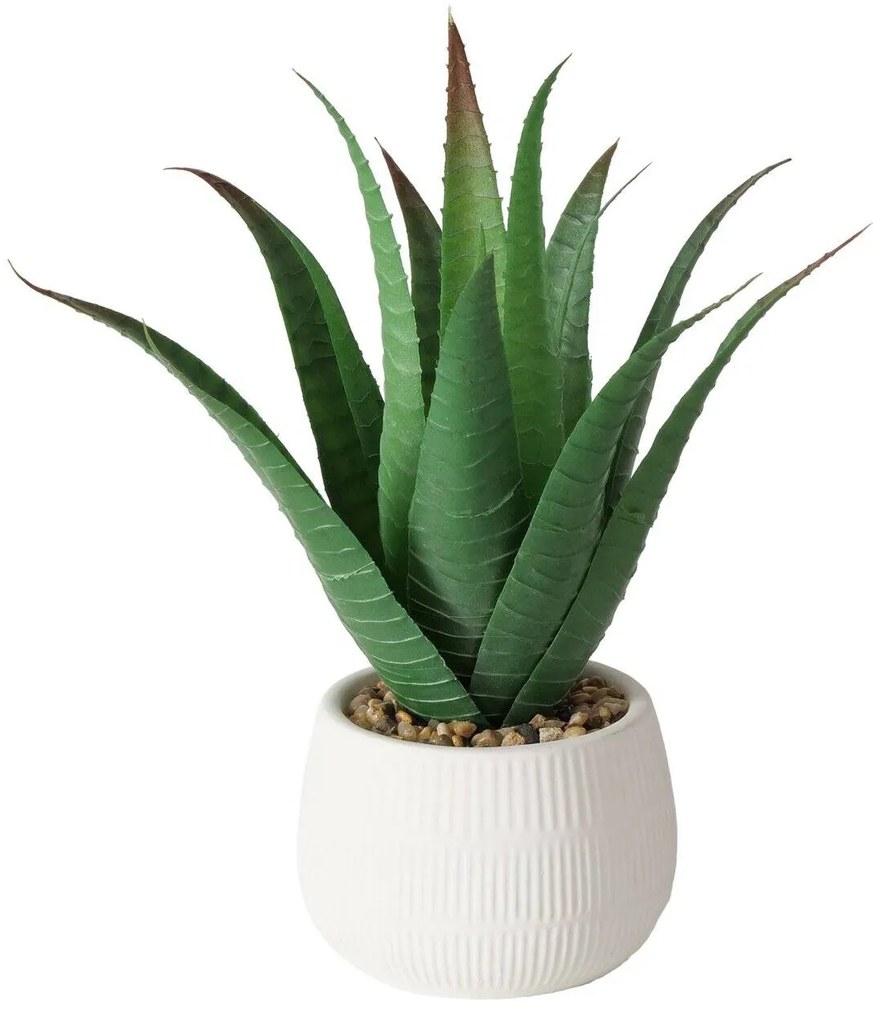 Sztuczna roślina aloes w donicze MONDRAGO, 29 cm