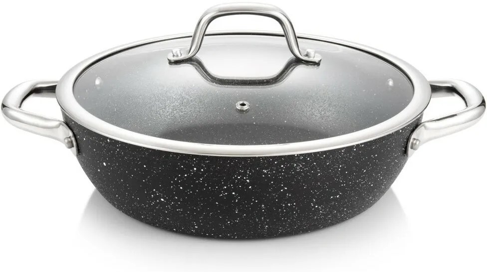 Tescoma Patelnia głęboka z pokrywką PRESIDENT  Stone, 26 cm, 26 cm